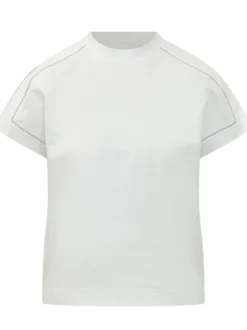 Jersey Piquet T-shirt with Wide Sleeves