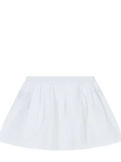 Jersey Skirt with Decorative Buttons