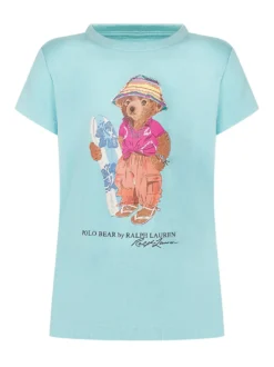 Jersey T-shirt with Bear Print