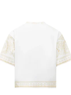 Jersey T-Shirt With Ornamental Print