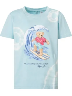 Jersey T-shirt with Surf Bear Print