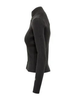 J.W. Anderson Black Ribbed Zip-up Cardigan