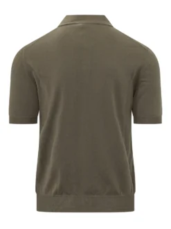 Knit Polo Shirt with Collar