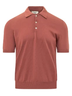 Knit Polo Shirt with Collar