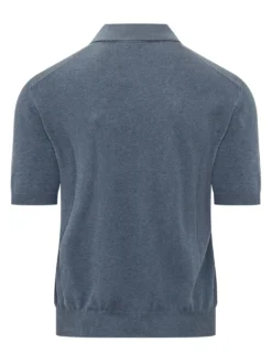 Knit Polo Shirt with Collar