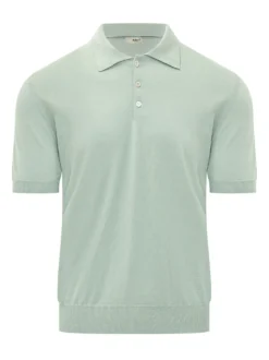 Knit Polo Shirt with Collar