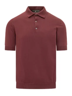 Knit Polo with Collar and Buttons