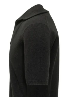 Knit Polo with Open Collar