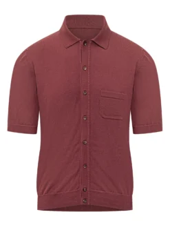 Knitted Polo Shirt with Chest Pocket
