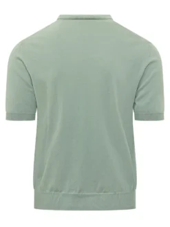 Knitted T-shirt with High Collar