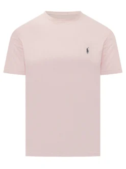 Knit T-Shirt with Embroidered Logo