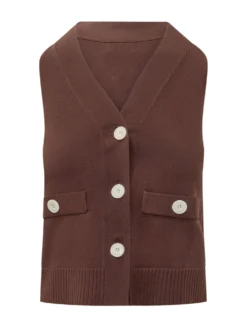 Knit Vest with Buttons