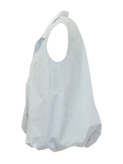 Kyma Sleeveless Shirt with Lapels and Striped Pattern