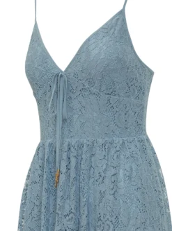 Lace Maxi Dress with V Neck