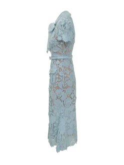 Lace Midi Dress with Bow