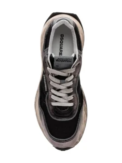 Lace Up Sneakers with Mesh Panels