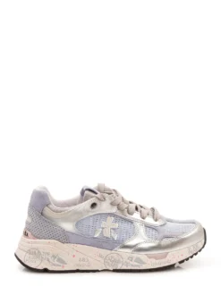 Lace Up Sneakers with Mesh Panels
