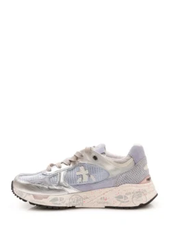 Lace Up Sneakers with Mesh Panels