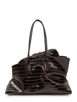 La Passeggiata Medium Bag with Crocodile Pattern