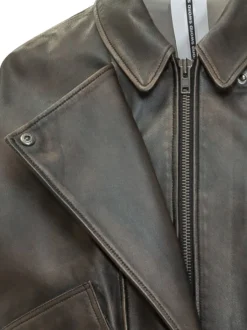 Leather Bomber Jacket