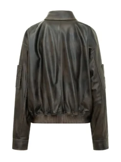 Leather Bomber Jacket