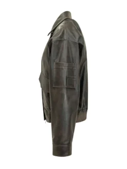 Leather Bomber Jacket