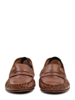 Leather Loafers with Logo