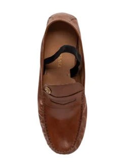 Leather Loafers with Logo