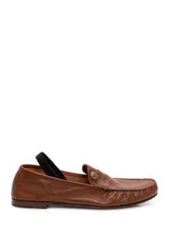 Leather Loafers with Logo