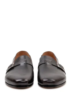 Leather Monk Strap Loafers