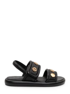 Leather Sandal with Metal Detail