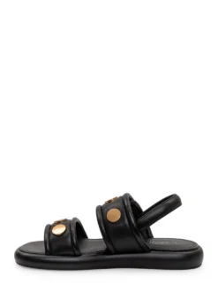Leather Sandal with Metal Detail
