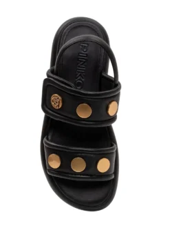 Leather Sandal with Metal Detail