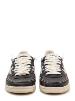 Leather Sneakers with Contrast Details