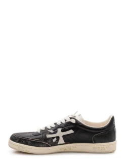 Leather Sneakers with Contrast Details