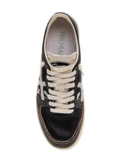Leather Sneakers with Contrast Details