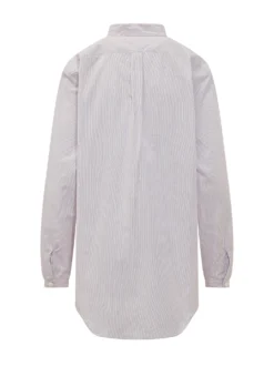 Liona Striped Shirt with Band Collar