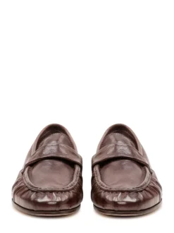 Loafer with Rounded Toe and Strap Detail