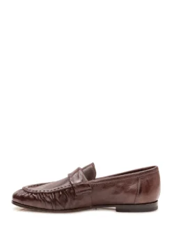 Loafer with Rounded Toe and Strap Detail