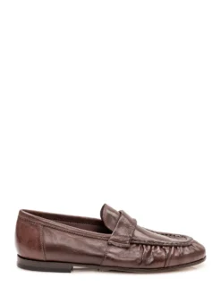 Loafer with Rounded Toe and Strap Detail