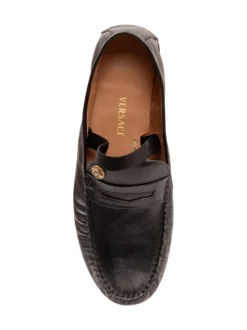 Loafer with Strap and Button Detail