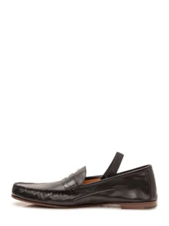 Loafer with Strap and Button Detail