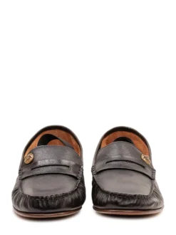 Loafer with Strap and Button Detail