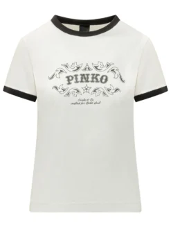 Logo Print T-Shirt with Contrast Trim