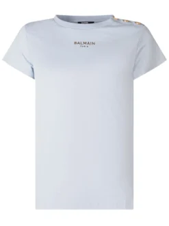 Logo T-shirt with Shoulder Buttons