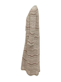 Long Chevron Pattern Cardigan
