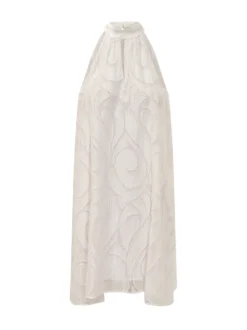 Long Dress with All Over Embroidery