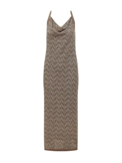 Long Dress with Chevron Pattern