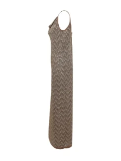 Long Dress with Chevron Pattern