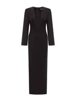 Long Dress With Deep V-Neckline